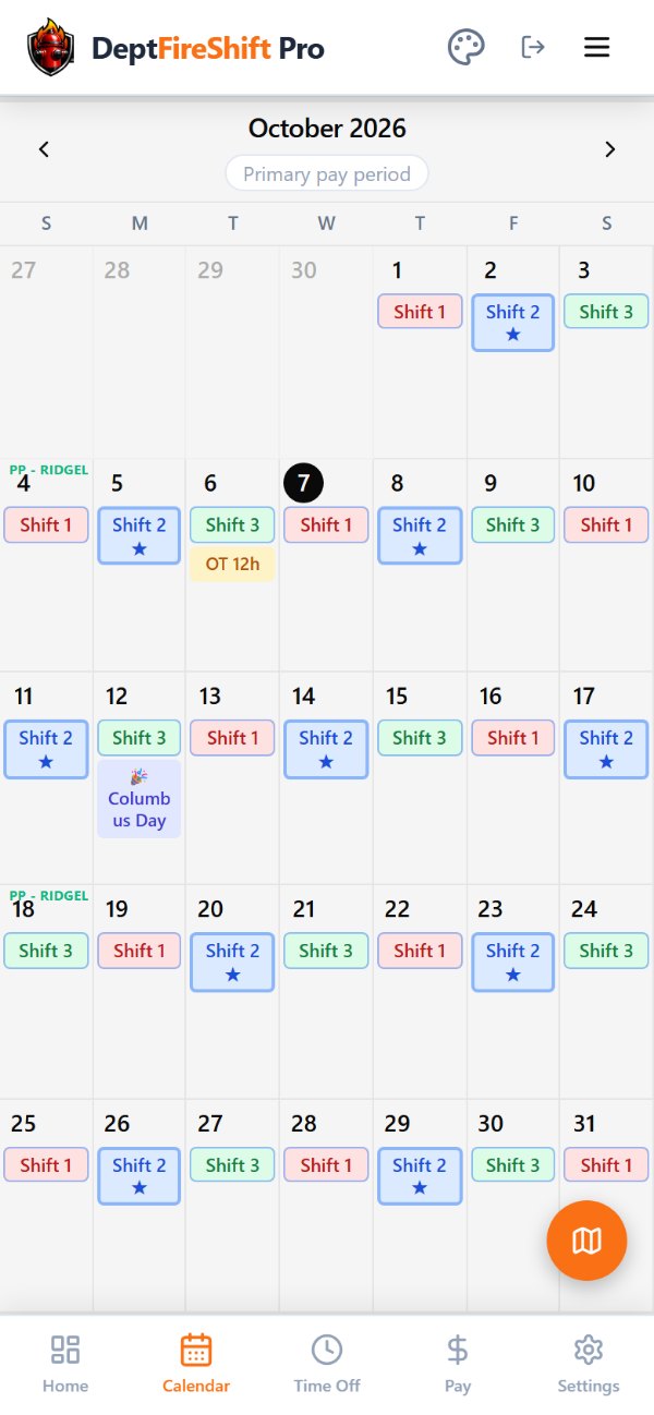 The calendar on a phone