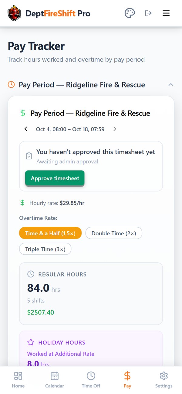 The Pay Tracker on a phone